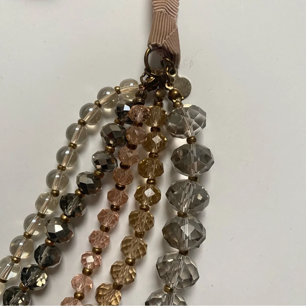 Loft beaded ribbon necklace - Picture 4 of 5